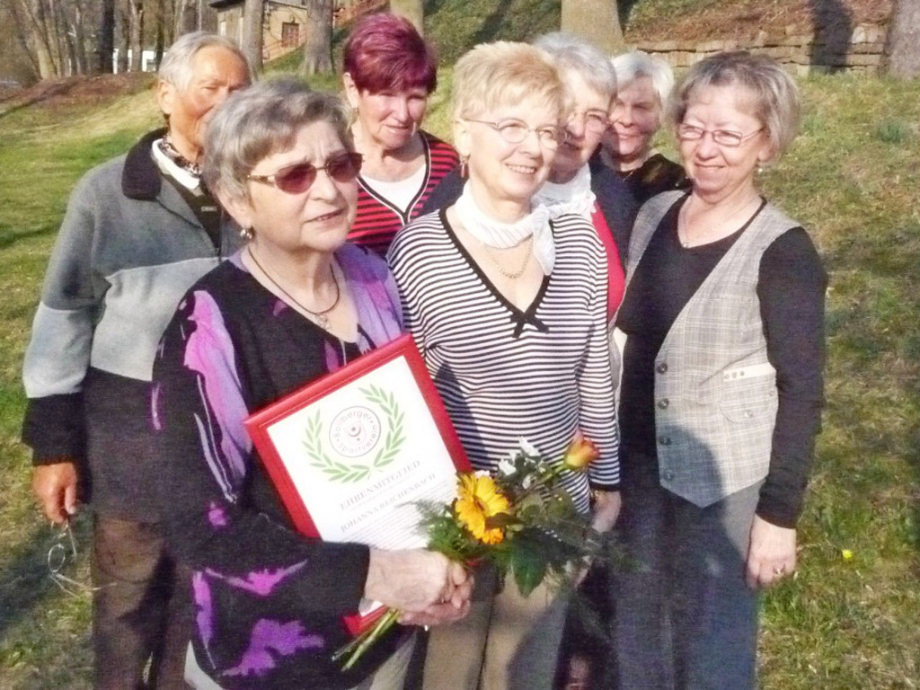 Johanna Reichenbach Ehrenmitgliedschaft im BSV seit 23.03.2012